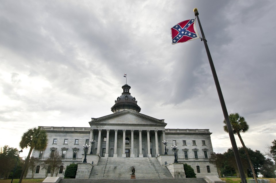 Rebel flag over state house