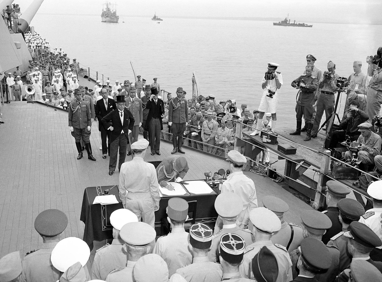 Aboard The Battleship Missouri As The Japanese Surrender Doc