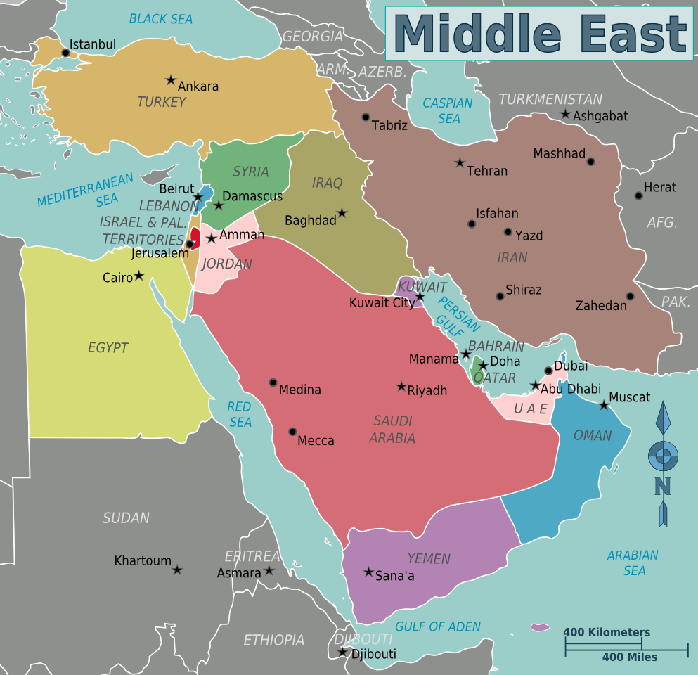 Where Is The Middle East Of The United States