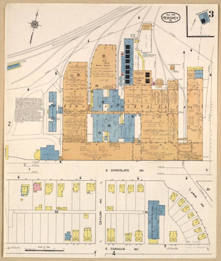 Sanborn Fire Insurance Map from Hershey, Dauphin County, Pennsylvania ...