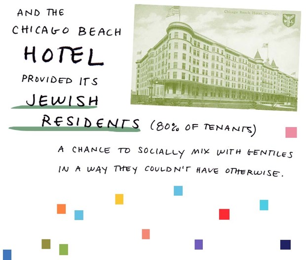and the Chicago Beach Hotel provided its Jewish residents (80% of tenants) a chance to socially mix with gentiles in a way they couldn't have otherwise.