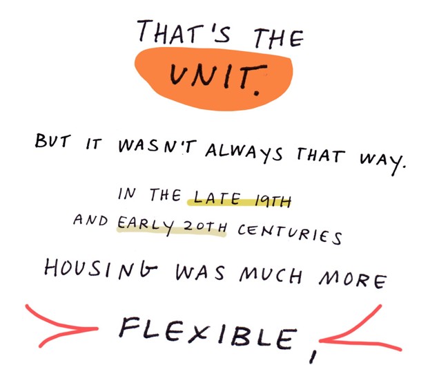 That's the unit. But it wasn't always that way. In the late 19th and early 20th centuries housing was much more flexible,