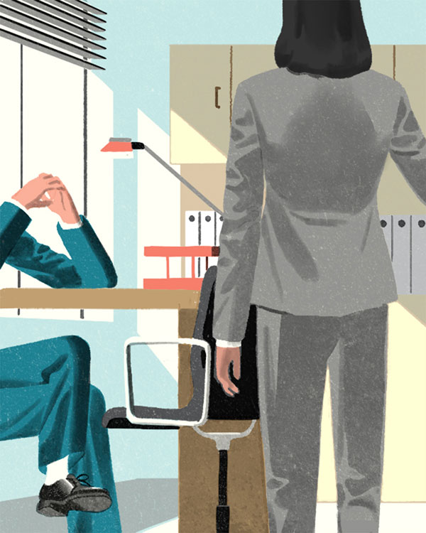 Anne entering the principal’s office