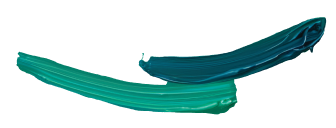 Colorful paint stroke white blue green