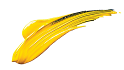 Colorful yellow paint stroke