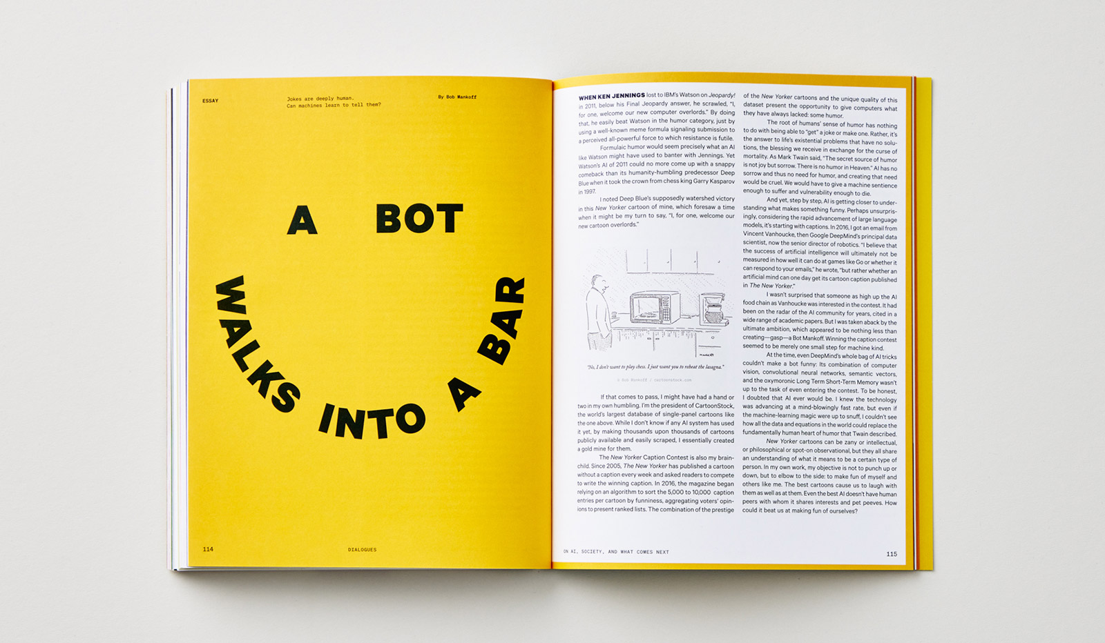 A Bot Walks Into a Bar spread