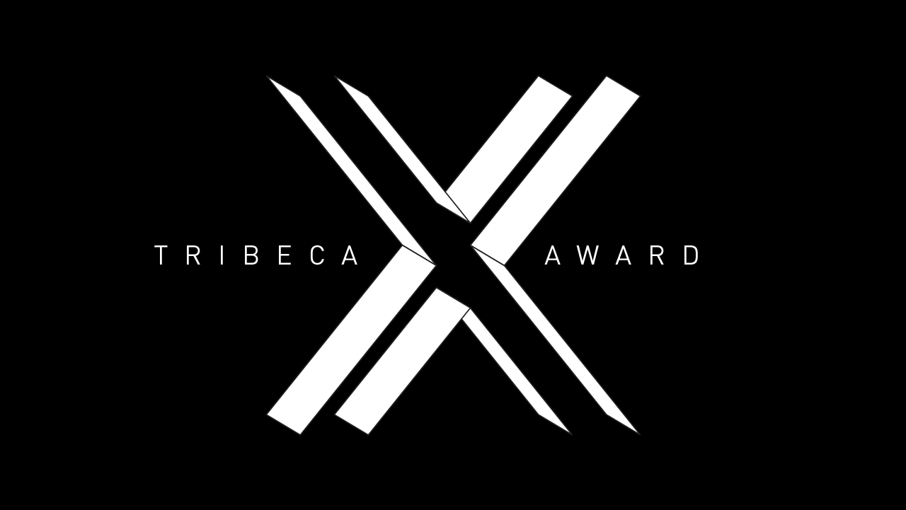 white wordmark and shapes come together to display TRIBECA X AWARD