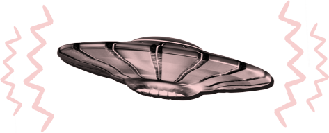 Flying UFO spaceship
