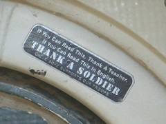 Sticker in a (French) Canadian Light Armoured Vehicle