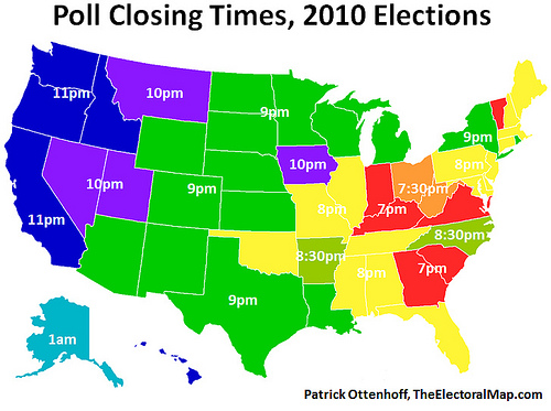 Your Map Guide for Poll Closings The Atlantic