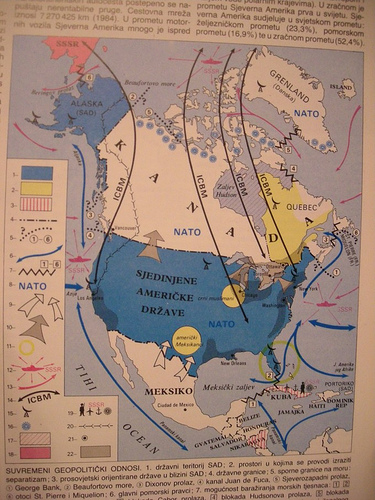 Yugoslav Map of Soviet Attack of US