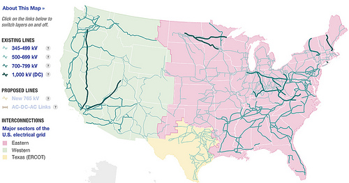 north american power grid map