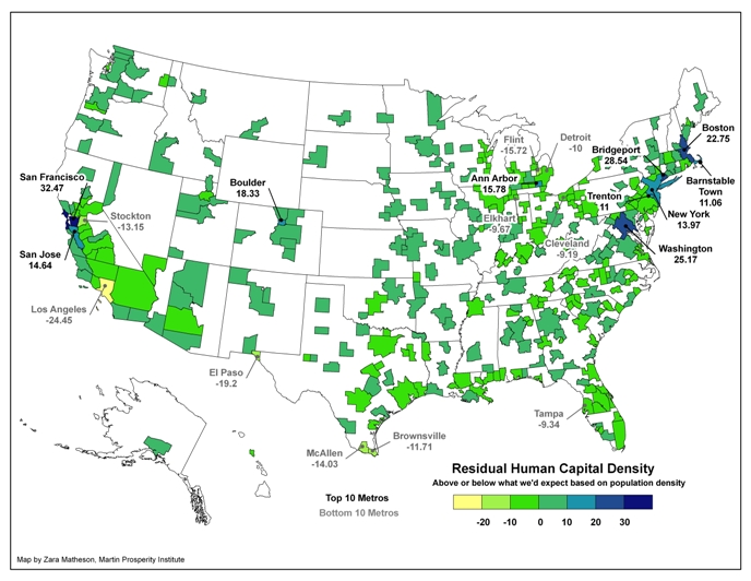 Human Capital Density - The Atlantic