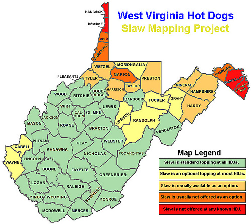 West Virginia Slaw Map 