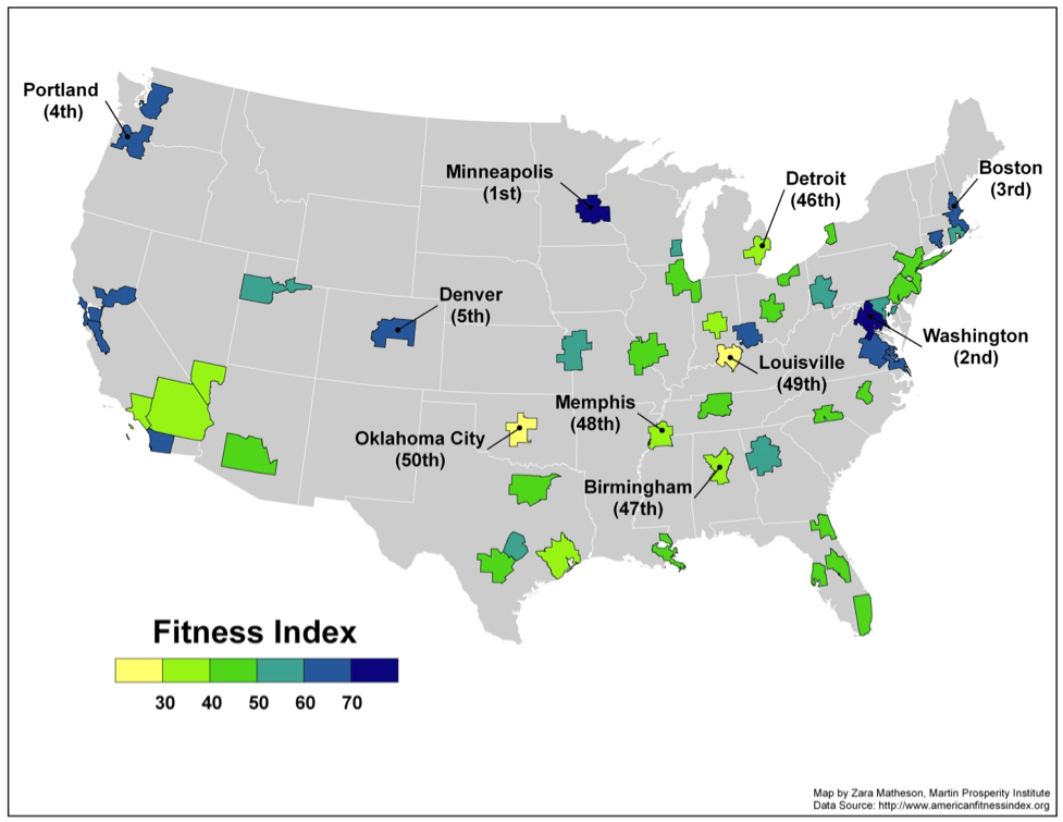 America's Fittest Cities The Atlantic