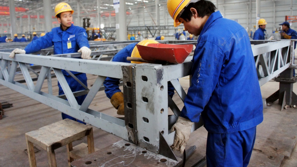 BSB’s buildings are bolted together from pre-fabricated units built in factories like this one.