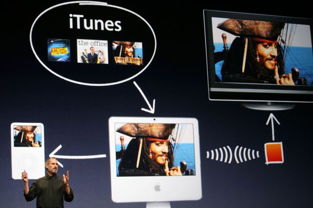 Steve Jobs unveiling the Apple TV in 2006.