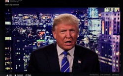 Republican presidential nominee Donald Trump is seen in a video screengrab as he apologizes for lewd comments he made about women.