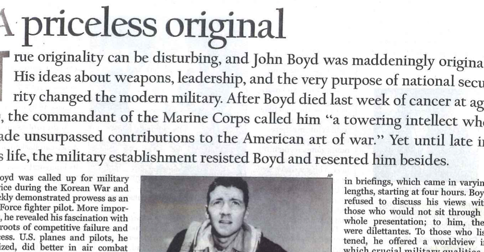 John Boyd, From US News The Atlantic