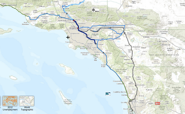 California High Speed Train Map