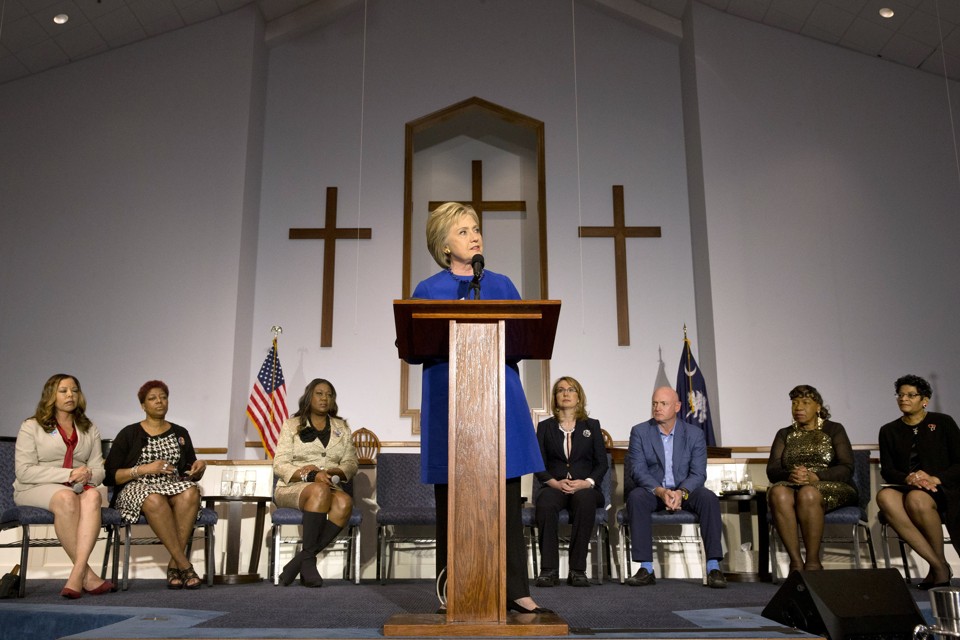 Image result for hillary at church