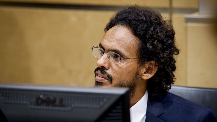 Ahmad al-Faqi al-Mahdi is seen on September 30, 2015, at the courtroom of the International Criminal Court (ICC) in the Hague the Netherlands.
