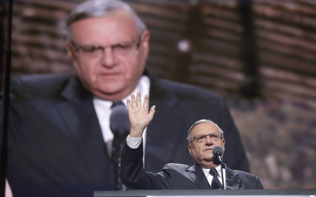 Arizona's Maricopa County Sheriff Joe Arpaio speaks at the Republican National Convention in July.