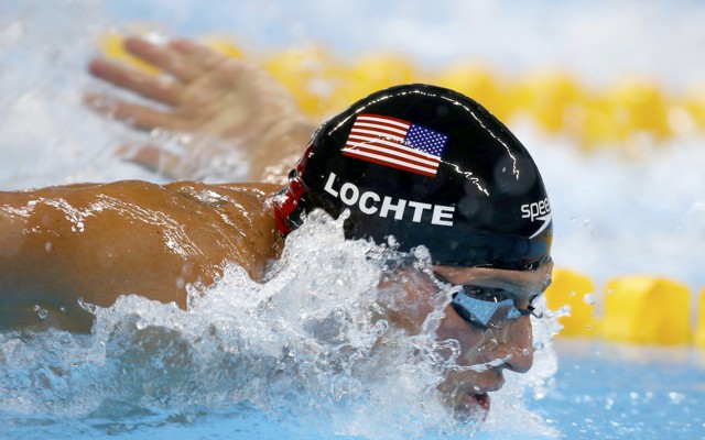 Ryan Lochte swims