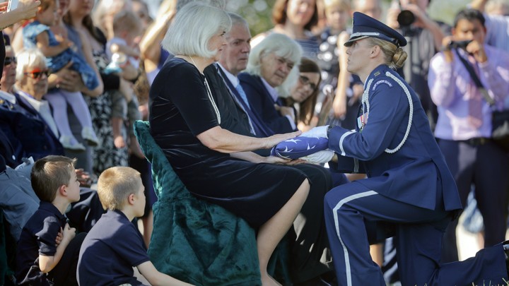 air force captain american flag arlington cemetary