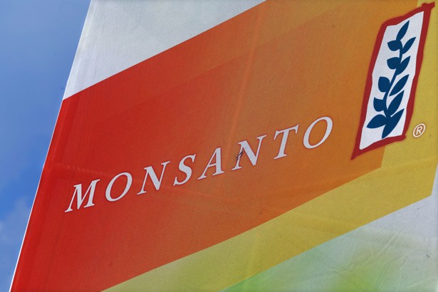 A Monsanto sign