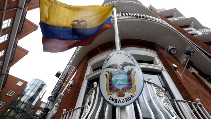 The Ecuadorian Embassy in London, where Julian Assange has lived since 2012.