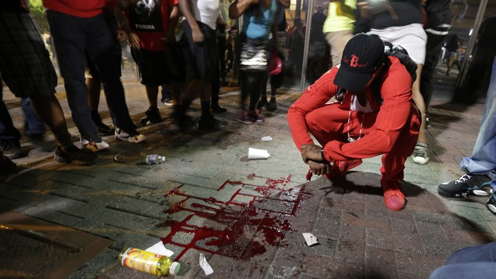 The scene after the shooting