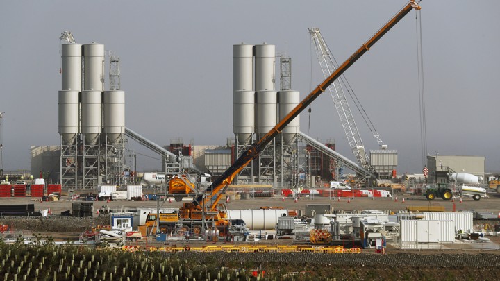 Hinkley Point C nuclear power station site in Britain.
