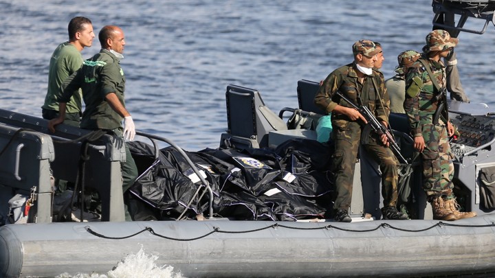 Bodies from the capsized boat