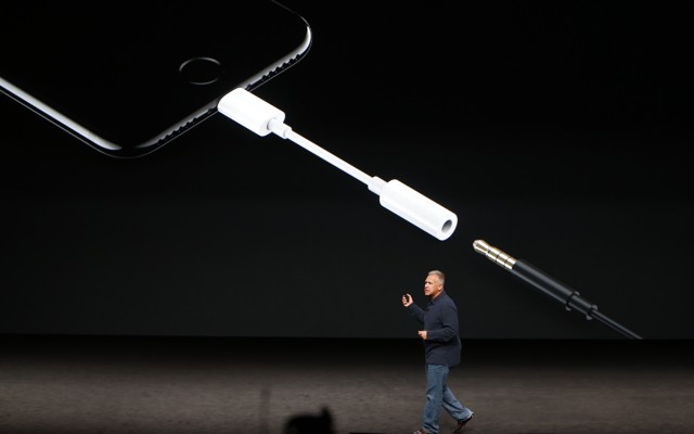 Apple's chief of marketing, Phil Schiller, announces the iPhone 7.