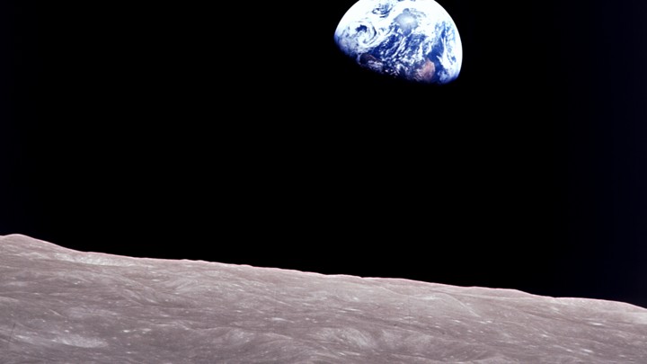 The iconic image of the Earth taken aboard Apollo 8