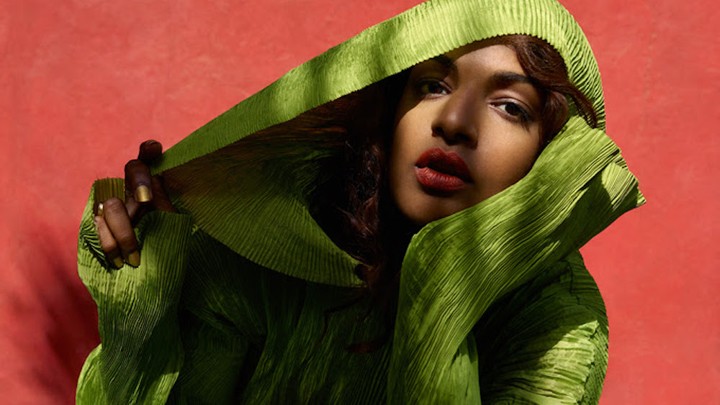 MIA poses on the cover for her single "Bird Song (Diplo Remix)"