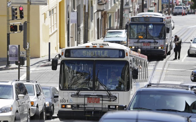 A MUNI bus in San Francisco