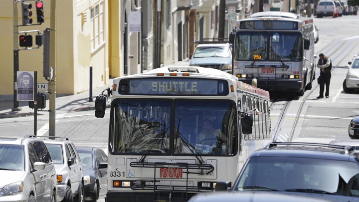 A MUNI bus in San Francisco
