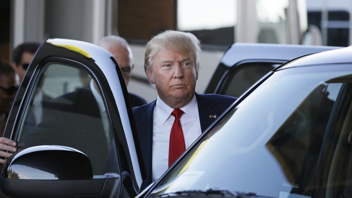 The Republican presidential candidate Donald Trump
