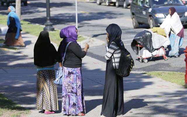 Somali women gather at a park in Minneapolis.