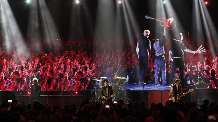 Green Day at the Rock and Roll Hall of Fame induction ceremony