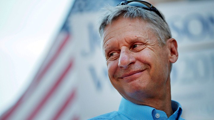 Libertarian presidential candidate Gary Johnson