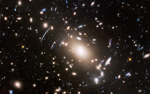 This Hubble Space Telescope image shows thousands of galaxies whose light took billions of years to reach Earth.