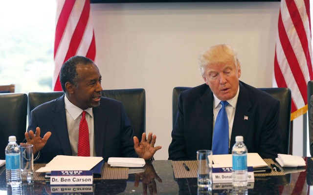 President-elect Donald Trump with Ben Carson