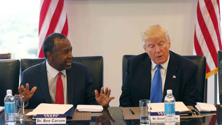 President-elect Donald Trump with Ben Carson