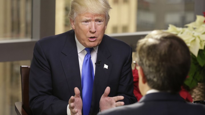 President-elect Donald Trump speaks to Chris Wallace, host of "Fox News Sunday"