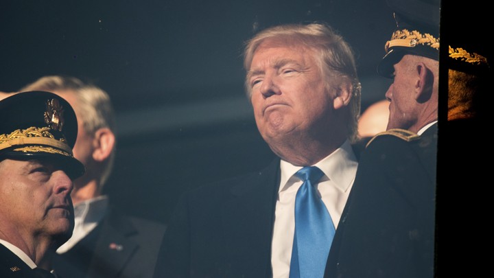 President-elect Trump watches the Army-Navy football game.