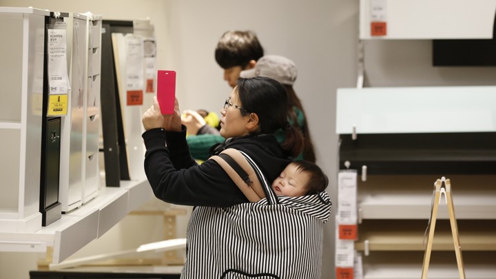 An IKEA customer in South Korea