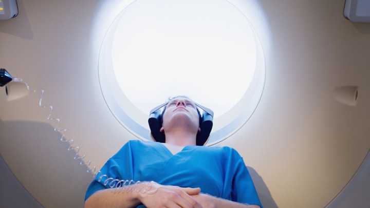 Patient getting MRI scan